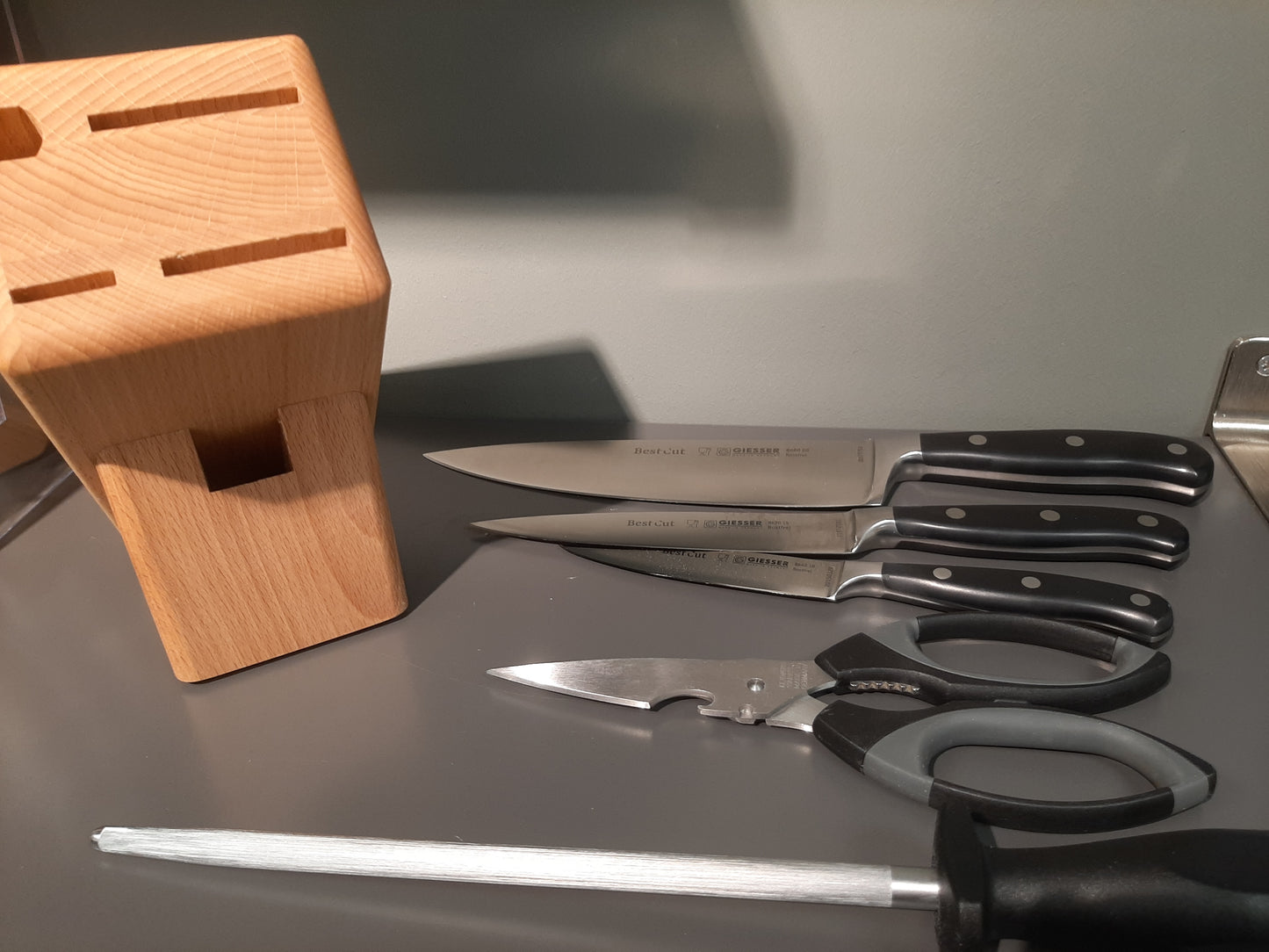 A9892 B5 BC - Messerblock BestCut, 5-tlg. bestückt, Buche