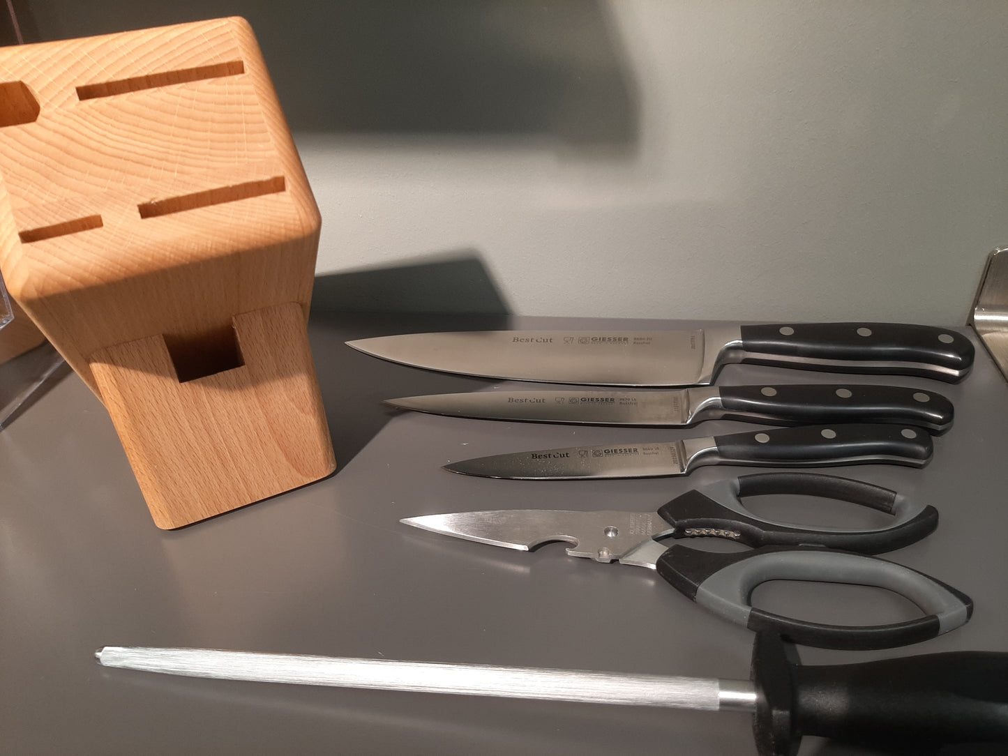 A9892 B5 BC - Messerblock BestCut, 5-tlg. bestückt, Buche