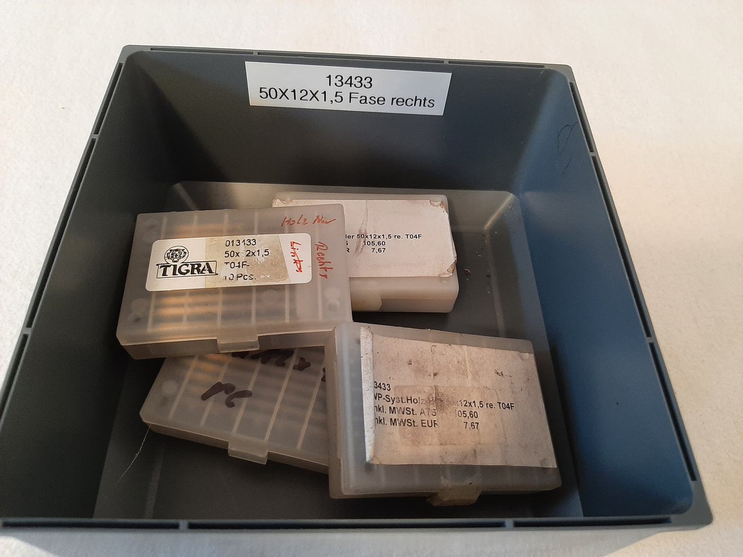 Hartmetall - Wendeplatten 50x12x1,5 mit Fase